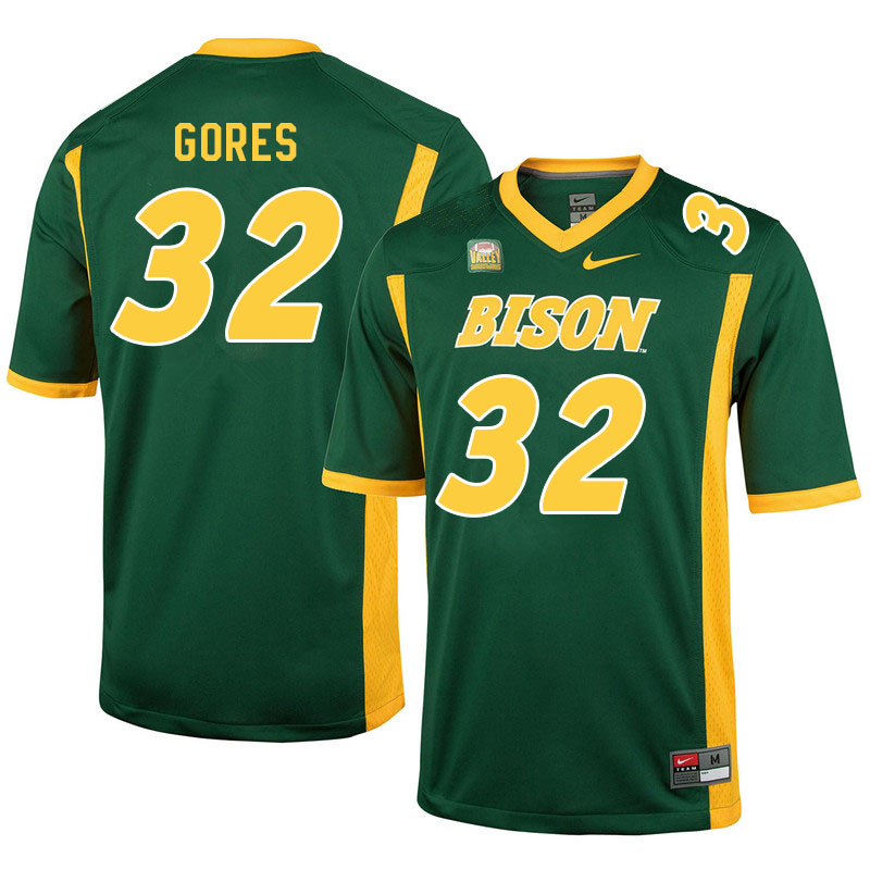 Men #32 John Gores North Dakota State Bison College Football Jerseys Sale-Green